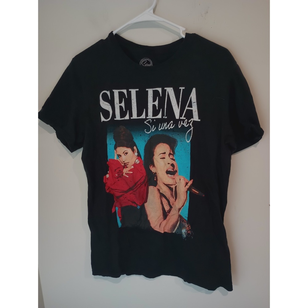Selena Quintanilla Si Una Vez T-Shirt Size M Black Graphic Tee Official Merch